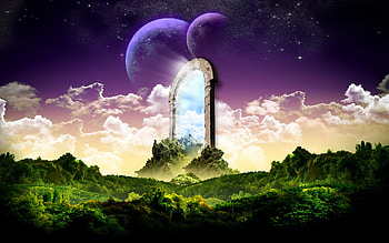 Landscape, Fantasy, Sky, Planets, Clouds HD wallpaper