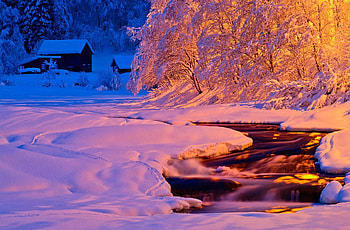 Snow, Sunshine, Winter, , Sunset HD wallpaper