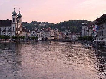 A Look at Village Lucerne, sky, water, lucerne, village HD wallpaper