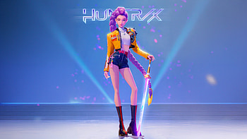 Neon K-Pop Demon Hunter —, KPop Demon Hunters, Rumi (KPop Demon Hunters) HD wallpaper