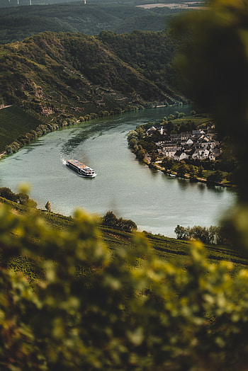 Landscape, Rivers, Building, Shore, Bank, Miscellanea, Miscellaneous, Ship HD phone wallpaper