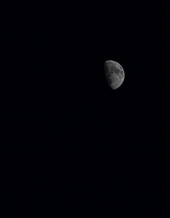 Night, Moon, Dark, Bw, Chb HD phone wallpaper