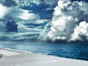 Landscape, Sea, Clouds HD wallpaper