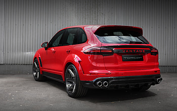 Porsche Cayenne, , TopCar, rear view, exterior, new red Cayenne, Cayenne tuning, German cars, Porsche HD wallpaper