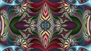 Colored fractal, Colored, Abstract, Beautiful, Fractal HD wallpaper