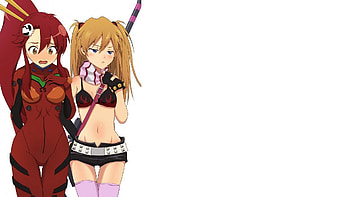 Littner Yoko, Redhead, White, Tengen Toppa Gurren Lagann, Neon Genesis Evangelion HD wallpaper