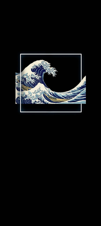 Kanagawa The Big Wave, amoled, art, sea HD phone wallpaper
