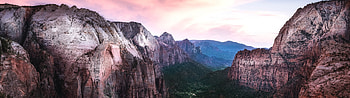 Zion National Park, Rock mountains, river stream, Valley sunset HD wallpaper
