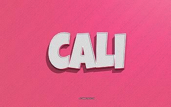 Cali, pink lines background, with names, Cali name, female names, Cali greeting card, line art, with Cali name HD wallpaper