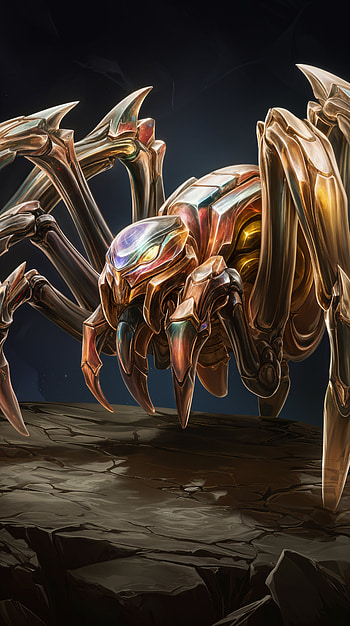 Futuristic Arachnid: Stunning Design, spider, fantasy, illustration HD phone wallpaper