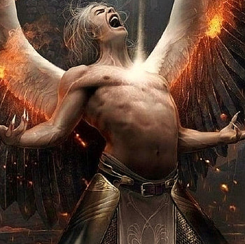 'Dark angel'......, angel, angry, dark angel, fire HD wallpaper
