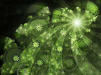 abstract style, abstract, 3d, green HD wallpaper