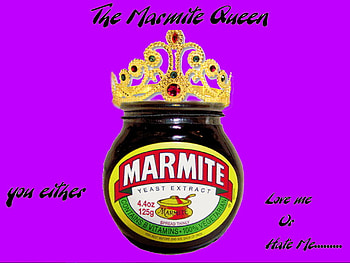 The Marmite Queen, crowns, marmite, queens, food HD wallpaper