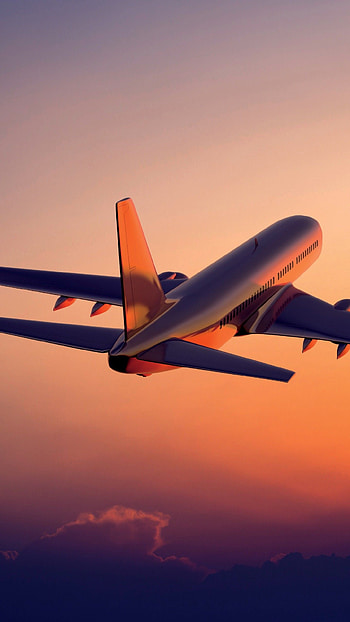 Aircraft in flight, Travel adventures, Blue sky, Jet engine HD phone wallpaper