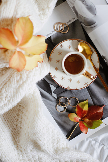 Leaves, Rings, Miscellanea, Miscellaneous, Cup, Tea, Spoon HD phone wallpaper