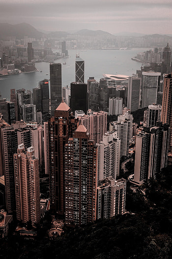 Cities, Architecture, City, Building, View From Above, Megapolis, Megalopolis, Hong Kong, Hong Kong S.a.r HD phone wallpaper