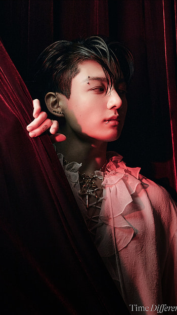 Jungkook, lip, pink HD phone wallpaper