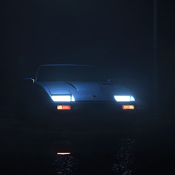Night, Lights, Dark, Car, Machine, Darkness, Headlights HD phone wallpaper