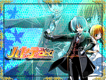 Hayate no Gotoku, rose, coat, leaves, anime, blue hair, butler, dress HD wallpaper