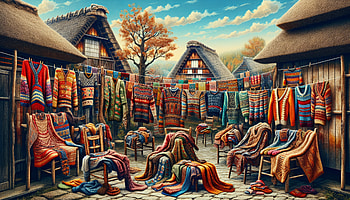 Cozy Ugly Sweater Village, ugly sweater, marketplace, textiles HD wallpaper