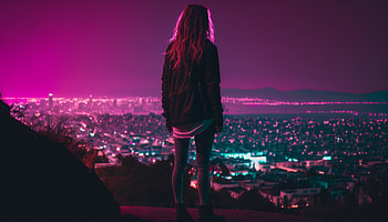 Pink City Night Lights , city, pink, artist, artwork, digital-art HD wallpaper