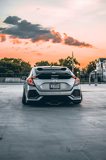Honda, Cars, Lights, Car, Back View, Rear View, Headlights, Honda Civic Sport HD phone wallpaper
