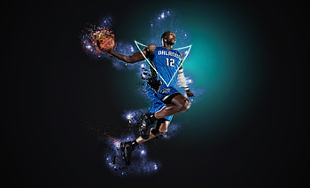 The big jump, explosion, fantasy, hop, orlando magic, basketball, sports, jump HD wallpaper