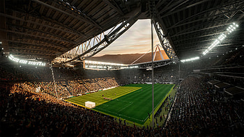 EA SPORTS FC 24 Stadium - Football Arena Background, video game, EA SPORTS FC 24 HD wallpaper