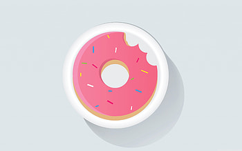 Doughnut, food, sweets, minimal HD wallpaper