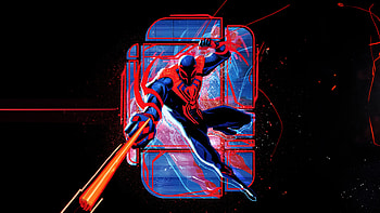 Spiderman 2099 Dark Minimal , spiderman-2099, miguel-o-hara, spiderman, superheroes, dark, black, minimalism, minimalist, artist, artwork, digital-art HD wallpaper