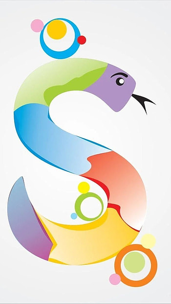 S Name Ka, Snake Design, letter HD phone wallpaper