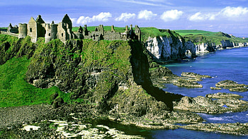 Dunluce Castle, Irish Countryside HD wallpaper