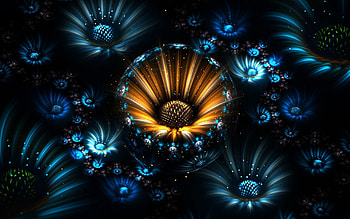 Abstract, Flowers, Fractal HD wallpaper