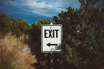 Arrow, Words, Inscription, Pointer, Sign, Output, Exit HD wallpaper
