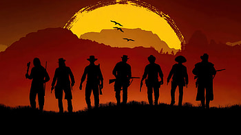 Red Dead Redemption Western Silhouette, video game, Red Dead Redemption, western, wild west, cowboy HD wallpaper
