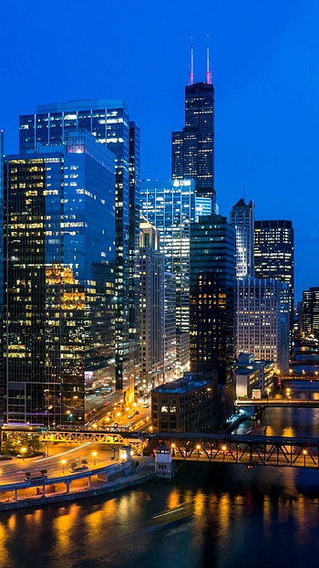 Chicago cityscape, Best vacation spots, Urban exploration, Iconic tower HD phone wallpaper