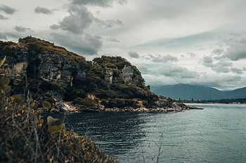 Sea, Landscape, Nature, Trees, Vertex, Top, Lake HD wallpaper