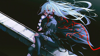gas mask, anime girl, Anime, gas mask, Cool, cool anime HD wallpaper