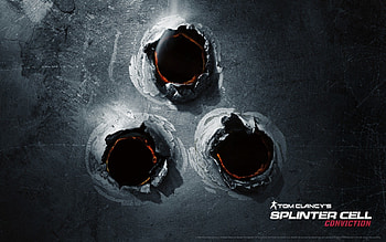 Tri-Bulletholes, conviction, sam fisher, splinter cell, tom clancys splinter cell conviction, xbox 360, tom clancy, ubisoft HD wallpaper
