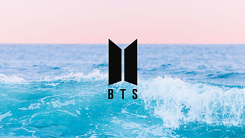 BTS Logo In Ocean Waves Background BTS HD wallpaper