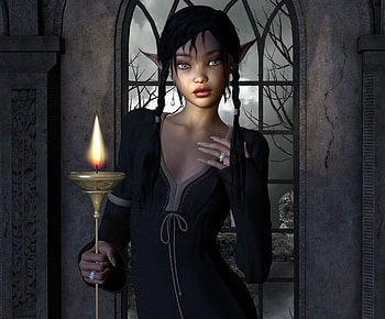 Girl, fantasy, 3d HD wallpaper