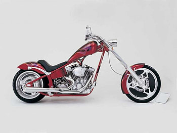 Costom Chopper , bike, chopper, red HD wallpaper