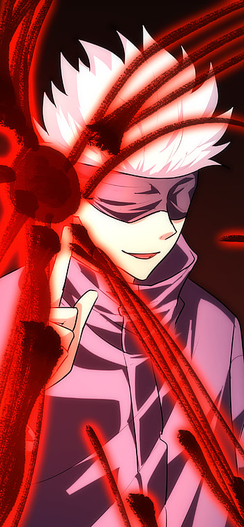Limitless Gojo: Scarlet Aura | Satoru Gojo | Red Blindfold Art, Anime, Jujutsu Kaisen, Satoru Gojo HD phone wallpaper