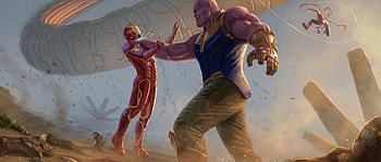Thanos Iron Man Avengers Infinity War 2018 Artwork, thanos, iron-man, avengers-infinity-war, artwork, 2018-movies, movies, artist, artwork, artstation HD wallpaper
