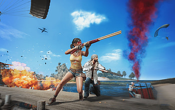 PUBG, video game, battle, pier, 2018 HD wallpaper