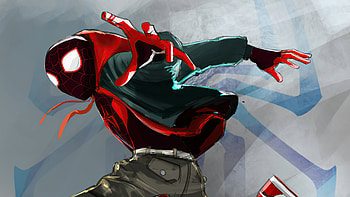 Spider Man Miles Red, spiderman, superheroes, artwork, artist, artstation HD wallpaper