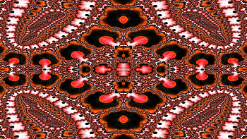 Trippy Fractal Art, trippy, psychedelic, aesthetic, red, Abstract, fractal HD wallpaper
