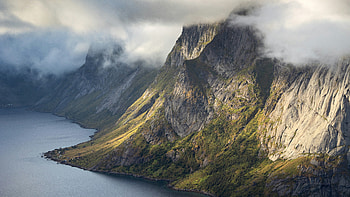 Norway Cliff Mountain Range Clouds, norway, cliff, mountain, clouds, sky, nature HD wallpaper