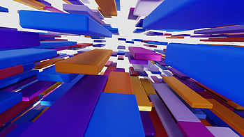 Floating Geometry Colorful 3d Block Array, floating, geometry, colorful, abstract, 3d, artist, artwork, art, digital-art HD wallpaper