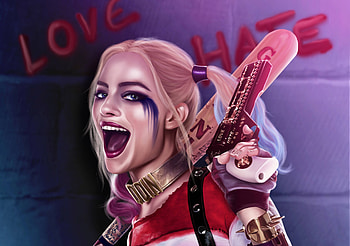 Harley Quinn Artwork 3, suicide-squad, movies, 2016-movies, harley-quinn, artist HD wallpaper